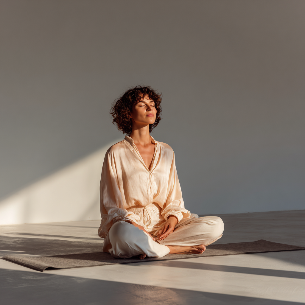 Group yoga practice in a bright studio