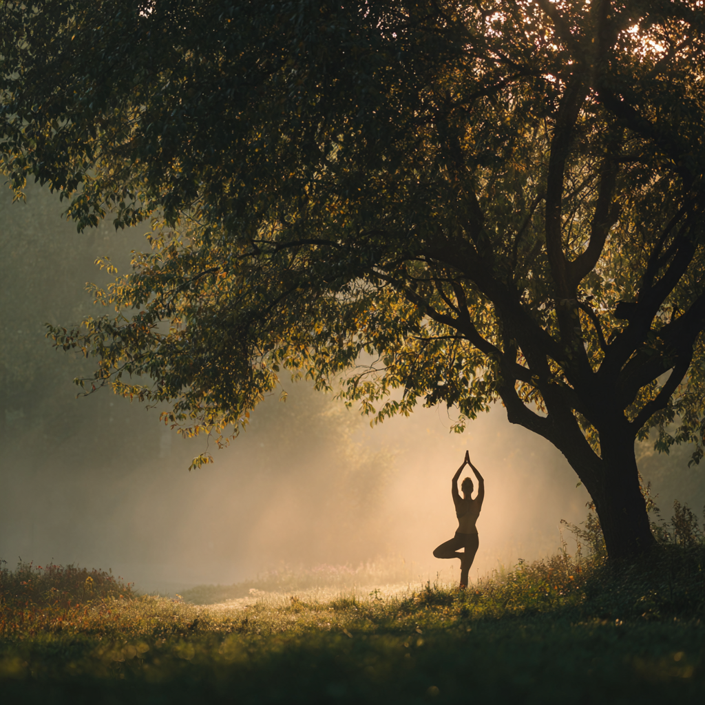 Yoga practitioners in a group session